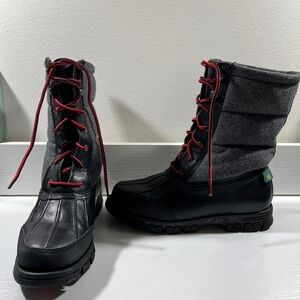 Ralph Lauren Black and Gray Winter Boots